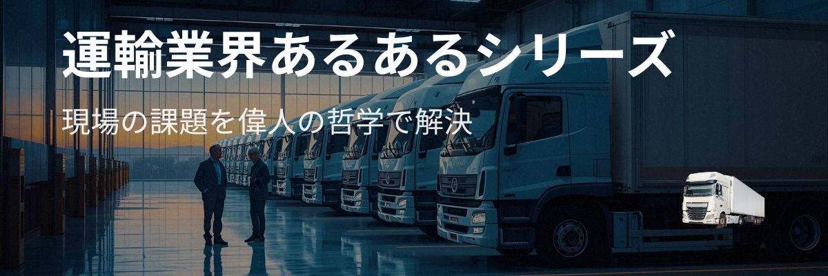 運輸業界あるあるシリーズ｜現場の課題を偉人の哲学で解決【35年の経験】
